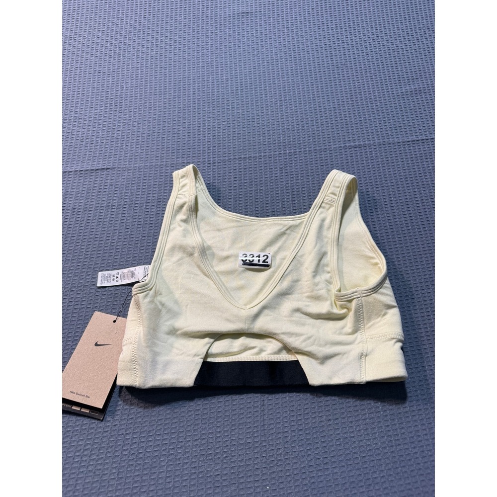 Nike Dri-FIT Swoosh Sports Bra Girls Large Yellow FD2284-113